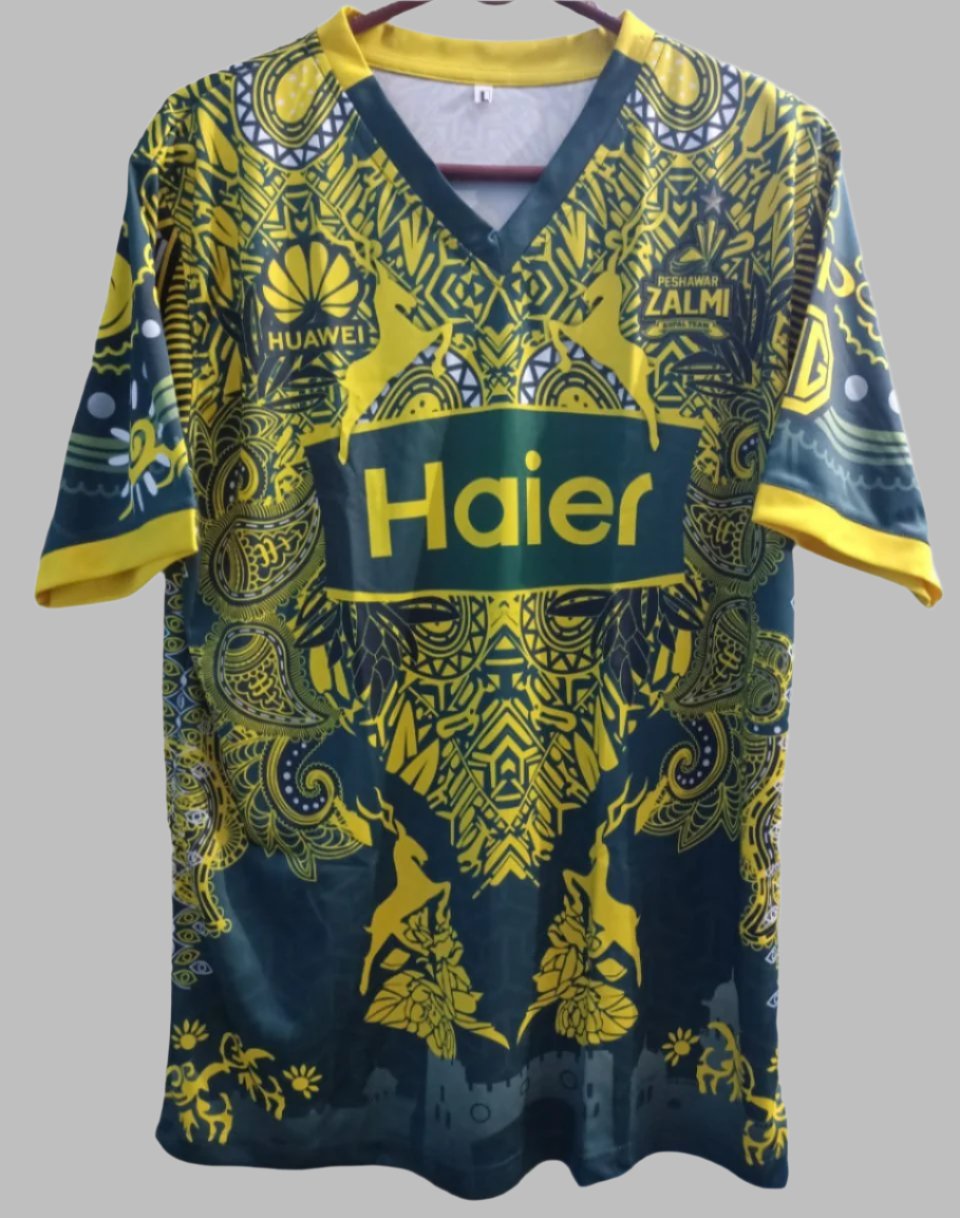 PSL Cricket Peshawar Zalmi Heritage T-Shirt Jersey Short Sleeve New Sublimated