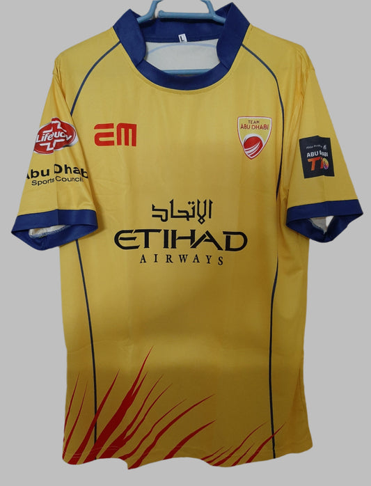 T20 league Abu Dhabi T-Shirt Jersey Short Sleeve Sublimated