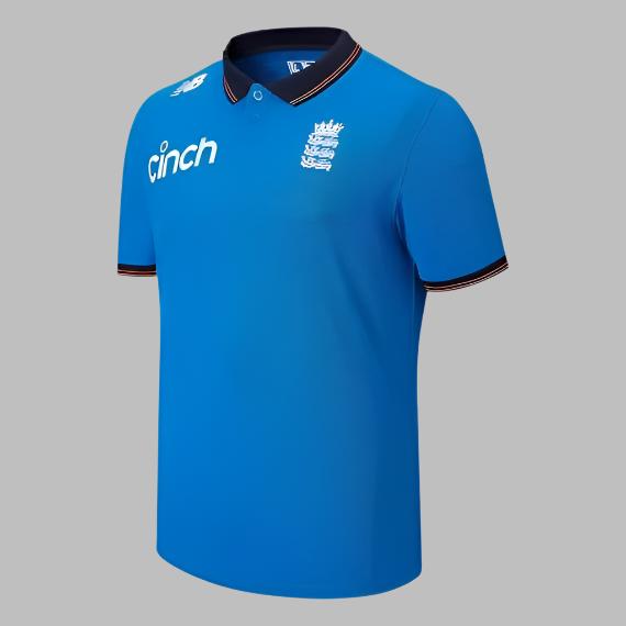 England Cricket 2021-2022 Media Polo Shirt T-Shirt Jersey Short Sleeve Sublimated