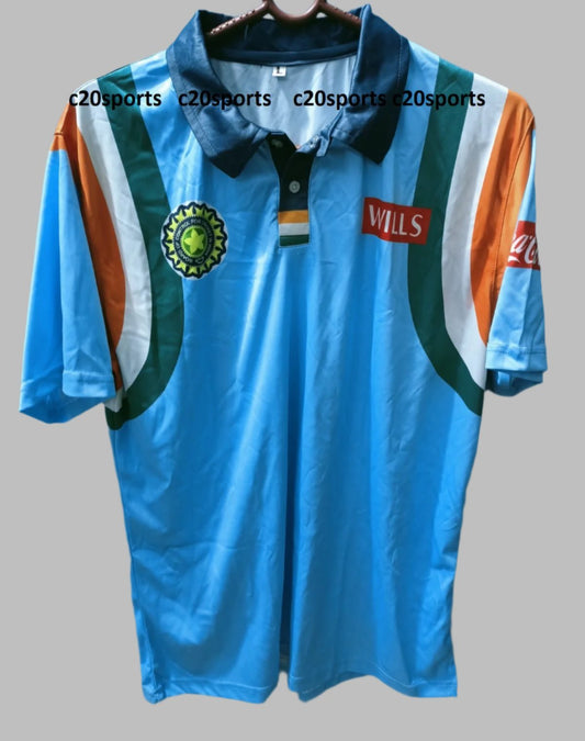 Cricket India 90s ODI Retro T-Shirt Jersey Short Sleeve New Sublimated