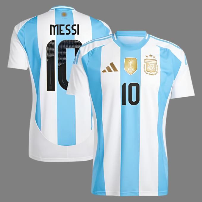 New Blue Argentina Home COPA America Football Soccer Jersey 2024-2025 Messi 10