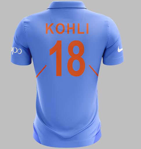 World Cup 2019  India T-Shirt Jersey Short Sleeve New Sublimated