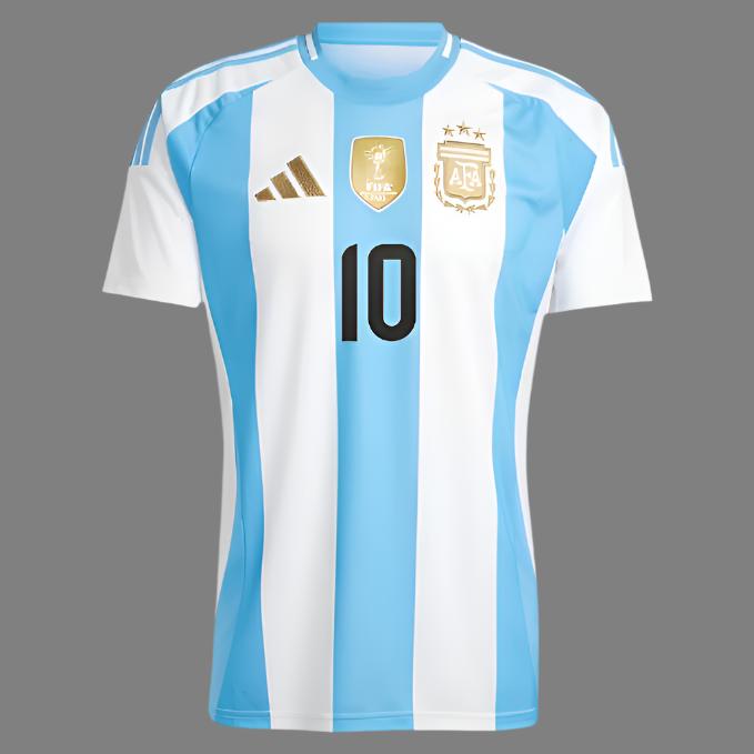 New Blue Argentina Home COPA America Football Soccer Jersey 2024-2025 Messi 10