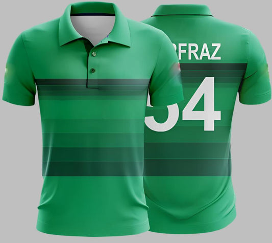 Pakistan’s New T20 Kit Polo Shirt T-Shirt Jersey Short Sleeve New Sublimated