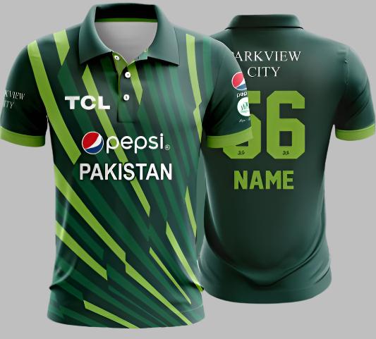 Pakistan Cricket T20 Series 2023 T-Shirt Jersey Short Sleeve New Sublimated